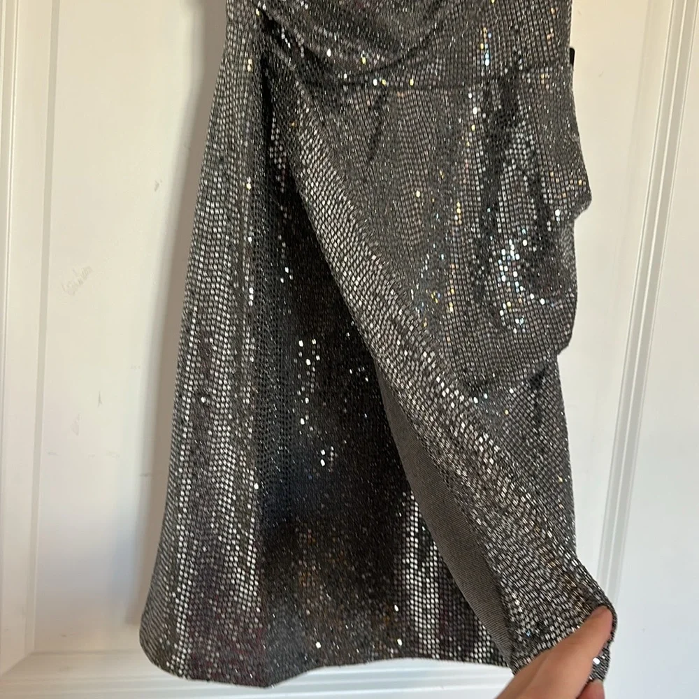 Express Women’s Silver Sparkle Dress - Size XS